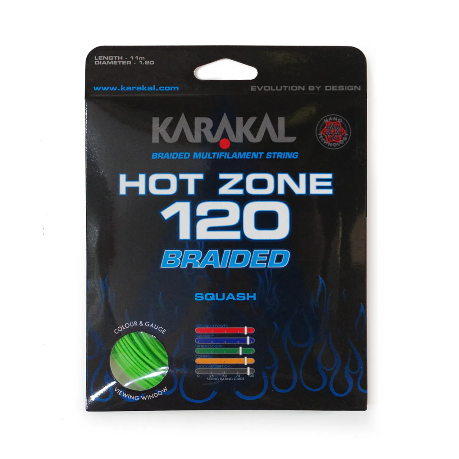Karakal Hot Zone Braided 120 Squash String - Image 13