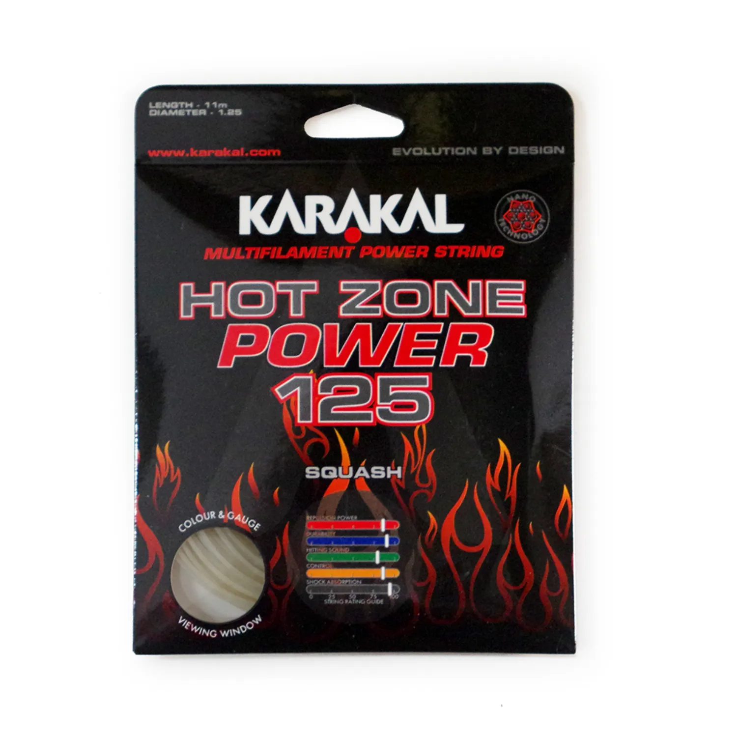 Karakal Hot Zone Power 125 Squash String - Image 5