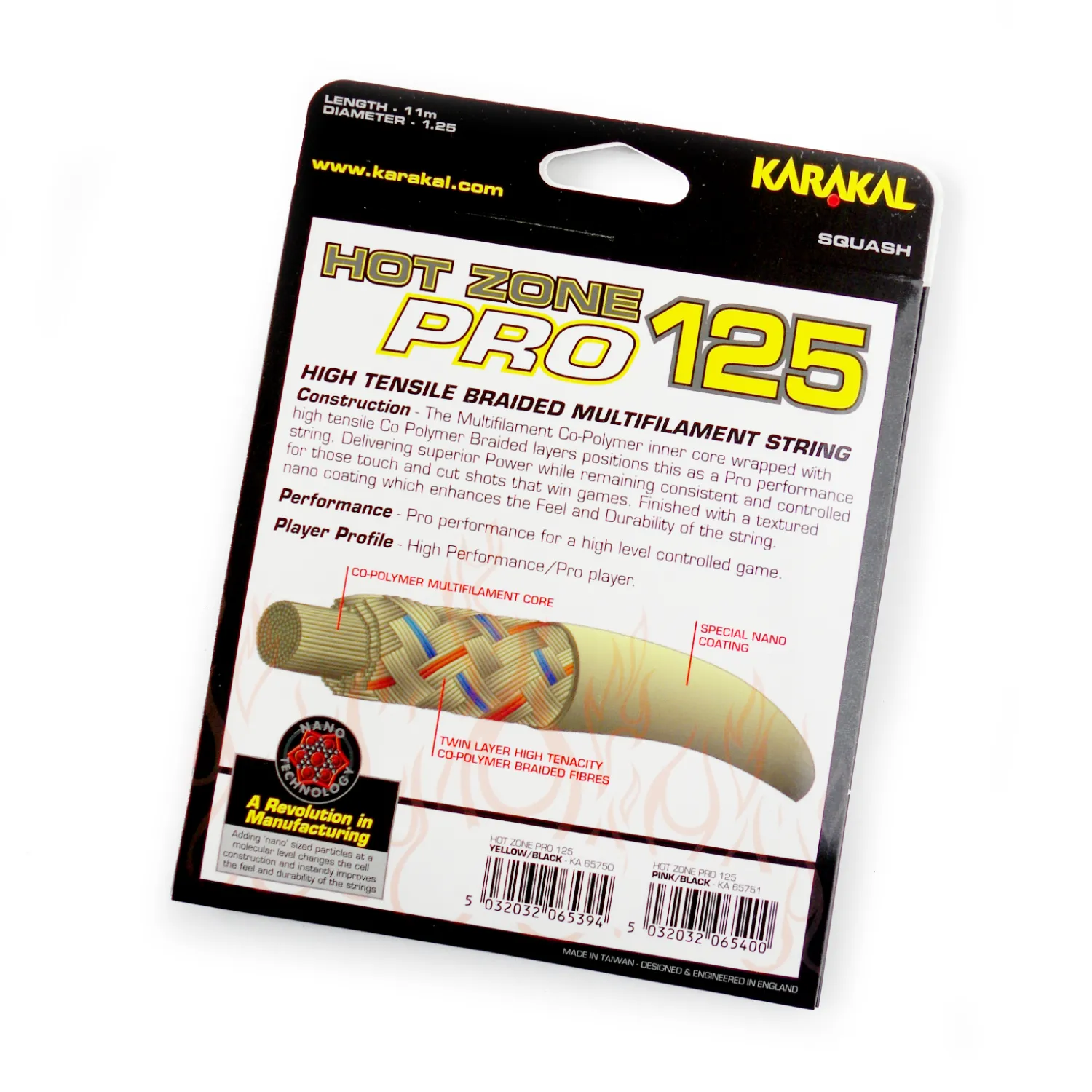Karakal Hot Zone Pro 125 Squash String - Image 3