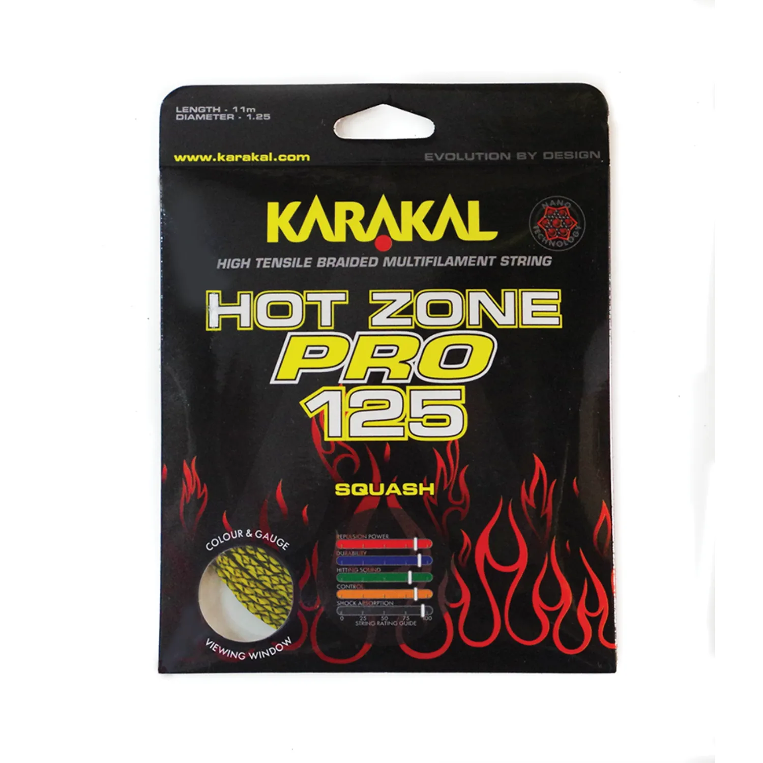 Karakal Hot Zone Pro 125 Squash String - Image 5